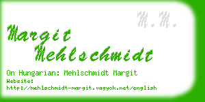 margit mehlschmidt business card